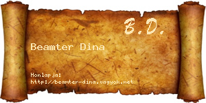 Beamter Dina névjegykártya